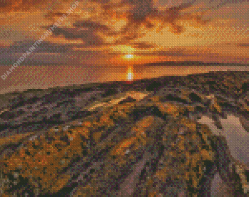 Ayrshire Coast Scotland Sunset Diamond Painting