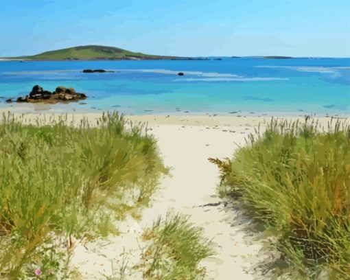 Beach In Isles Of Scilly Diamond Painting