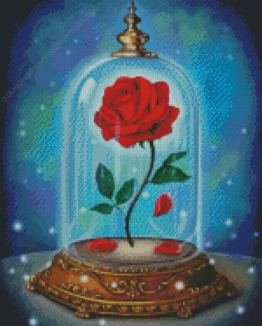 Beauty And The Beast Rose Diamond Painting