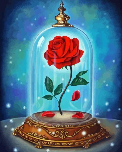 Beauty And The Beast Rose Diamond Painting