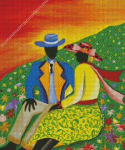 Black Couple Art Diamond Painting