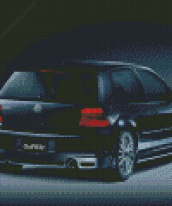 Black Golf R32 Car Diamond Painting