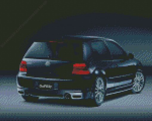 Black Golf R32 Car Diamond Painting