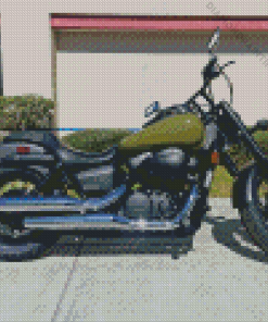 Black And Khaki Honda Shadow Diamond Painting