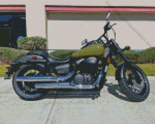 Black And Khaki Honda Shadow Diamond Painting