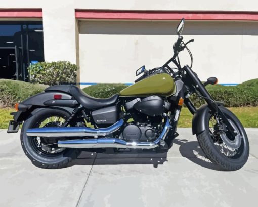 Black And Khaki Honda Shadow Diamond Painting