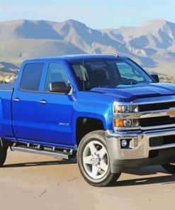 Blue 2017 Chevy Silverado Z71 Diamond Painting