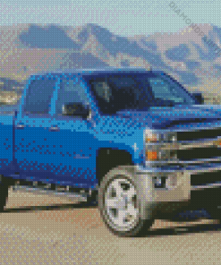 Blue 2017 Chevy Silverado Z71 Diamond Painting