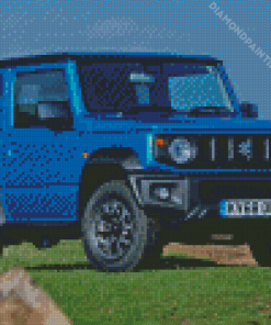 Blue Suzuki Jimny Diamond Painting