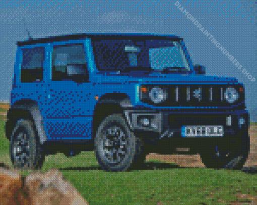 Blue Suzuki Jimny Diamond Painting