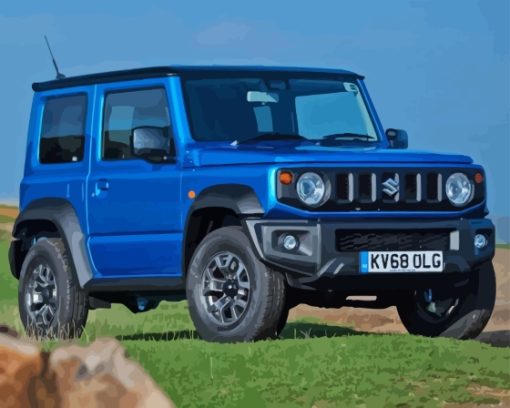 Blue Suzuki Jimny Diamond Painting