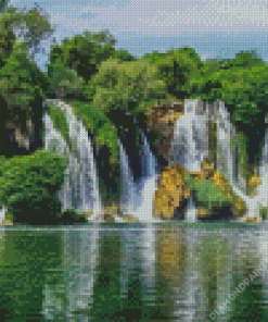 Bosnia The Kravica Waterfall Diamond Painting