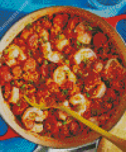 Cajun Food Dish Diamond Painting