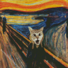 Cat Screaming Art Diamond Painting