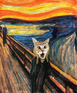 Cat Screaming Art Diamond Painting