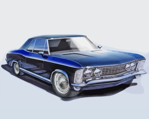 Dark Blue Buick Riviera Art Diamond Painting