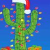 Desert Christmas Cactus Art Diamond Painting