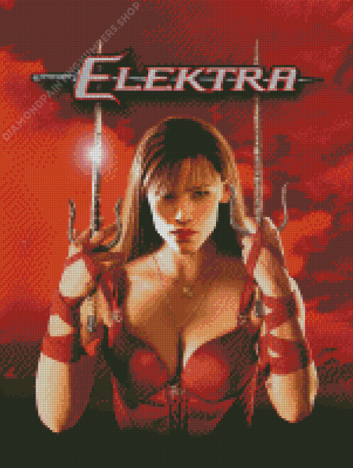 Elektra Movie Poster Diamond Painting