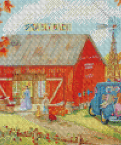 Farm Quilt Barn Diamond Painting