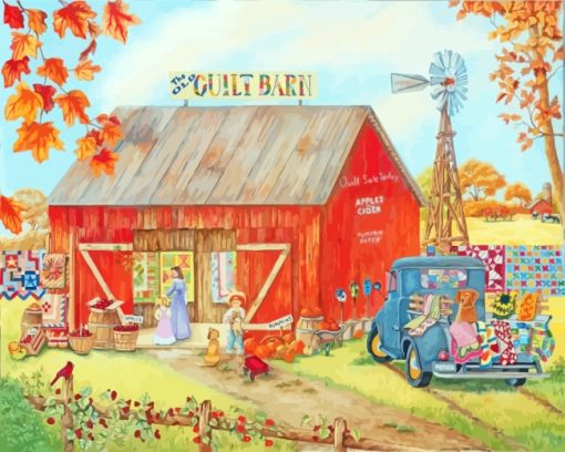 Farm Quilt Barn Diamond Painting