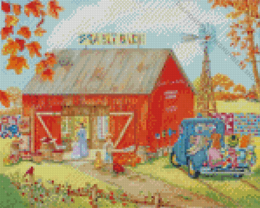 Farm Quilt Barn Diamond Painting