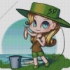 Fishing Girl Diamond Painting