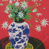 Flowers In Blue And White Chinese Vase Diamond Painting