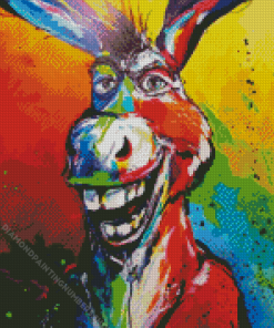 Funny Colorful Donkey Diamond Painting