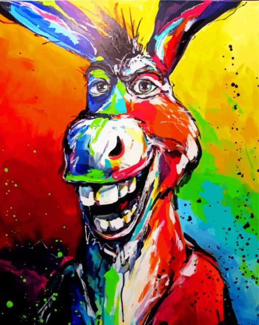 Funny Colorful Donkey Diamond Painting