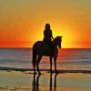 Girl On Horse At Beach Diamond Painting