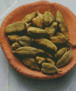 Green Cardamom In Bowl Diamond Painting