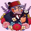 Grunkle Stan With Flowers Art Diamond Painting