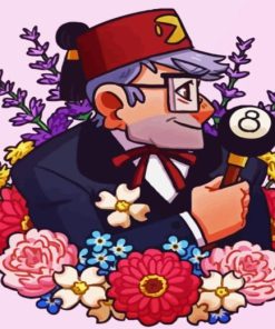 Grunkle Stan With Flowers Art Diamond Painting