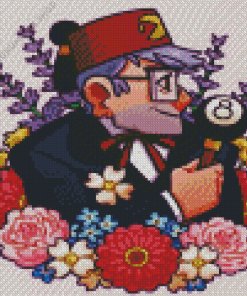 Grunkle Stan With Flowers Art Diamond Painting