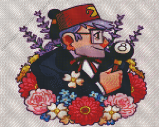 Grunkle Stan With Flowers Art Diamond Painting