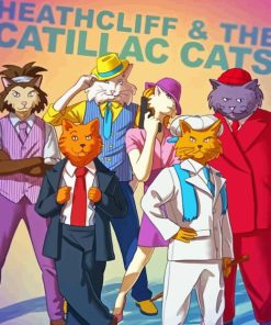 Heathcliff And The Catillac Cats Diamond Painting