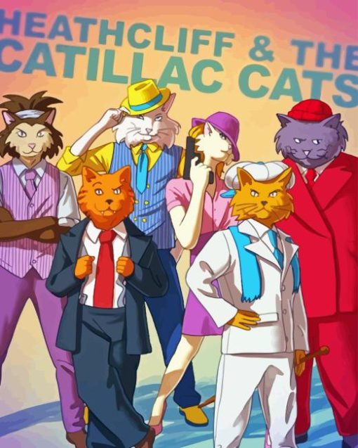 Heathcliff And The Catillac Cats Diamond Painting