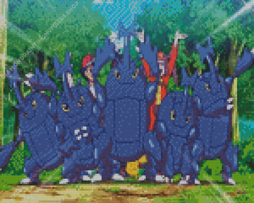 Heracross Pokemon Diamond Painting