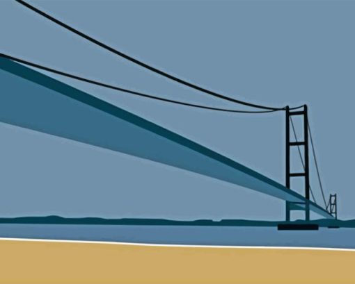 Humber Bridge Illustration Diamond Painting