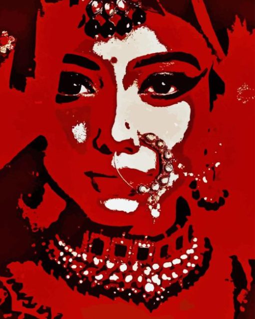 Indian Woman Pop Art Diamond Paintings