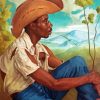 Jamaican Man With Hat Diamond Painting