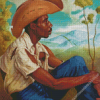 Jamaican Man With Hat Diamond Painting