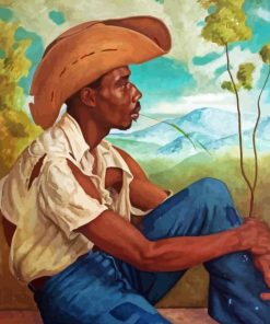 Jamaican Man With Hat Diamond Painting