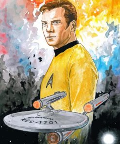 James T Kirk Character Art Diamond Painting