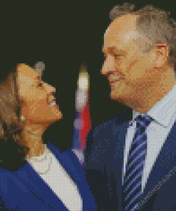 Kamala Harris And Douglas Emhoff Diamond Painting