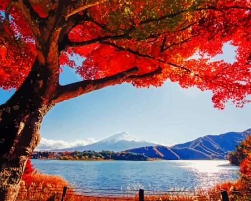 Kawaguchi Lake View Diamond Painting