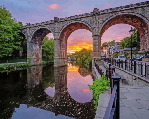 Knaresborough Canal At Sunset Diamond Painting