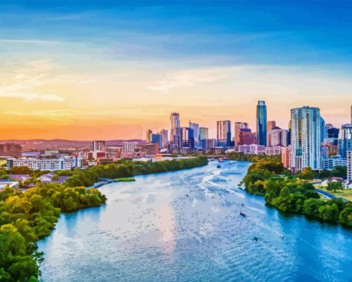 Lady Bird Lake Views Diamond Painting