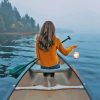 Lady In Boat With Lantern Diamond Painting