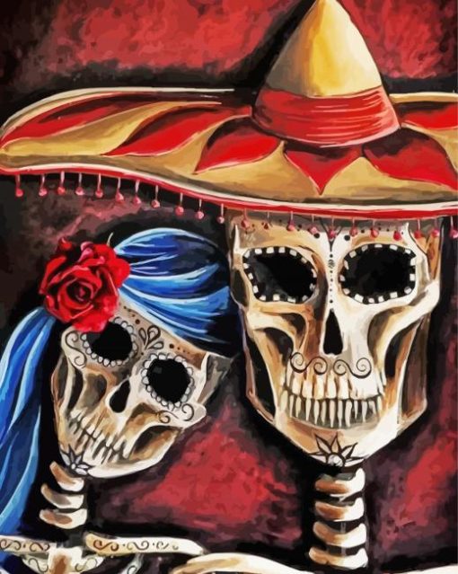 Mexican Skulls Diamond Painting